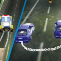 Chained Impossible Driving Police Cars