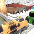 Tractor Towing Train